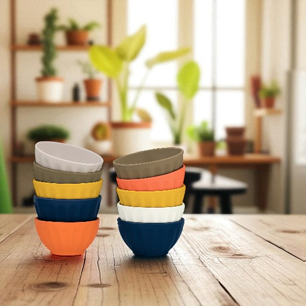 10pcs set colored ceramic bowls 4.25''