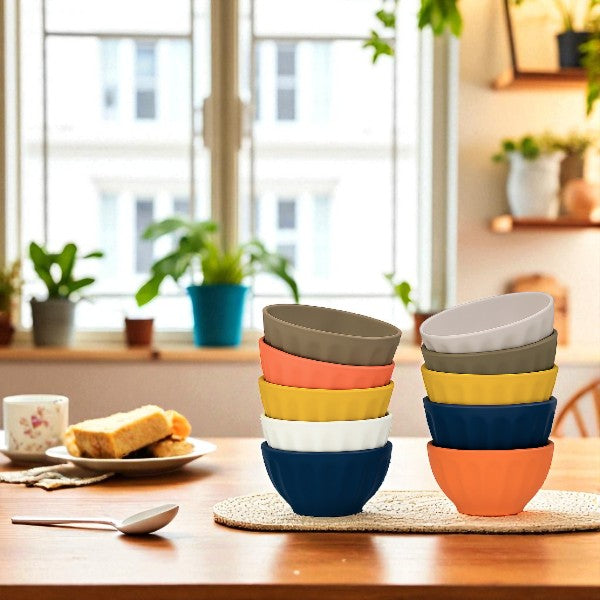 10pcs set colored ceramic bowls 4.25''