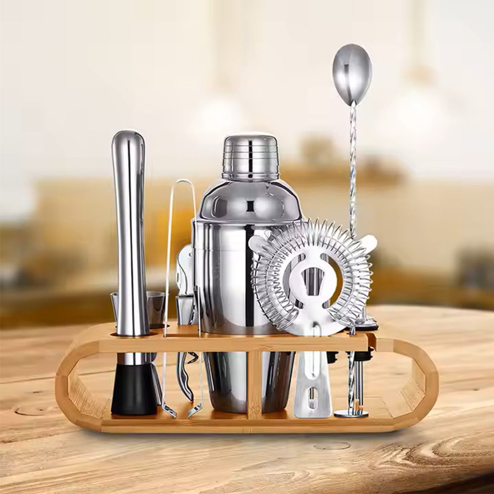 High quality stainless steel 12 pcs Cocktail shaker set