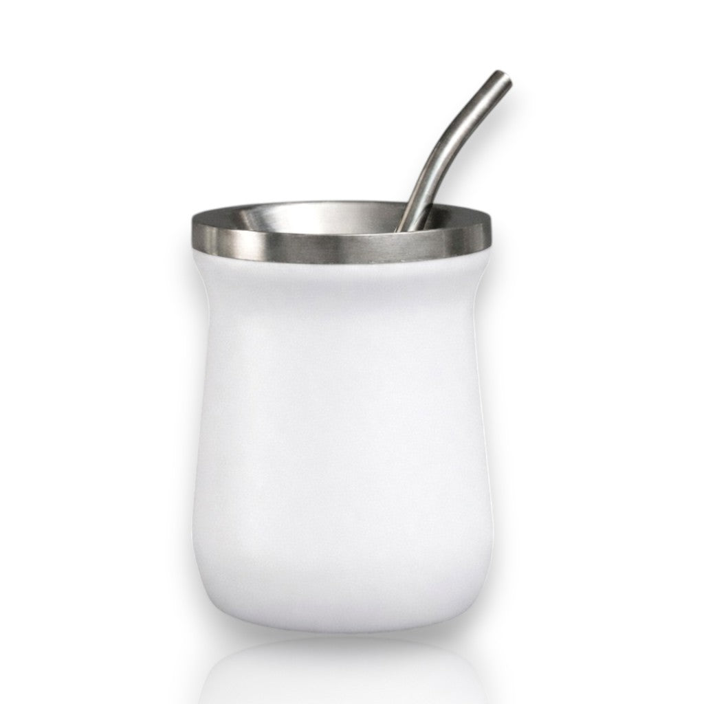260 ml yerba mate colored double wall stainless steel + straw