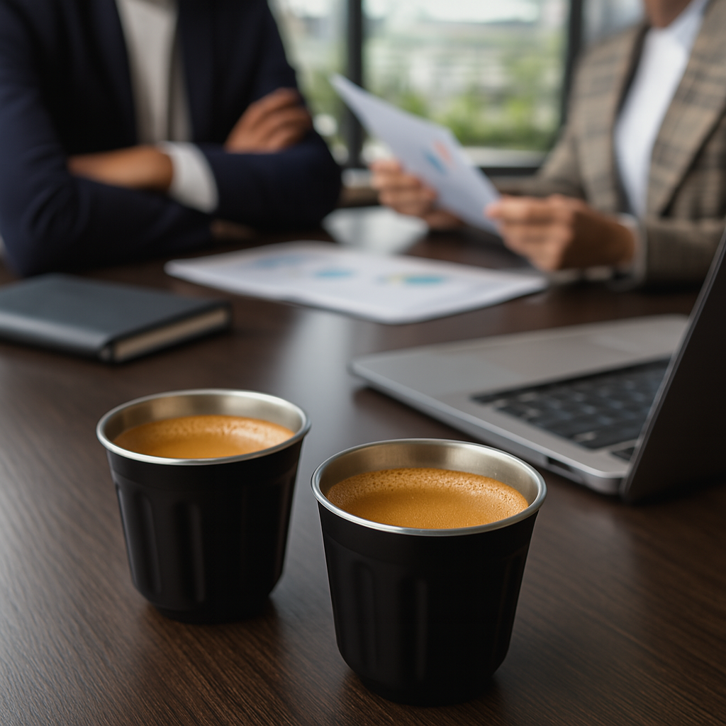 80 ml stainless steel double wall espresso cup