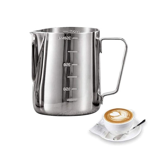 Stainless steel milk frothing pitcher