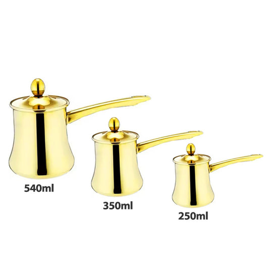 3 pcs Golden color stainless steel coffee warmer set