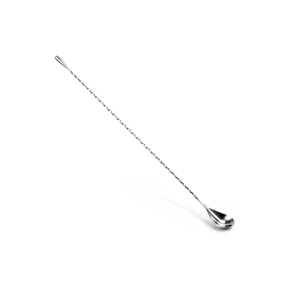 Stainless steel 39.6cm tear drop cocktail twisted mixing spoon