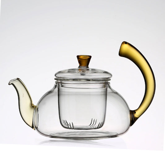 600 ml borosilicate tea pot with glass filter infuser