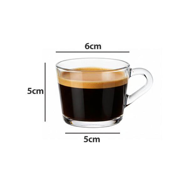6pcs set porto 90ml glass espresso coffee cups