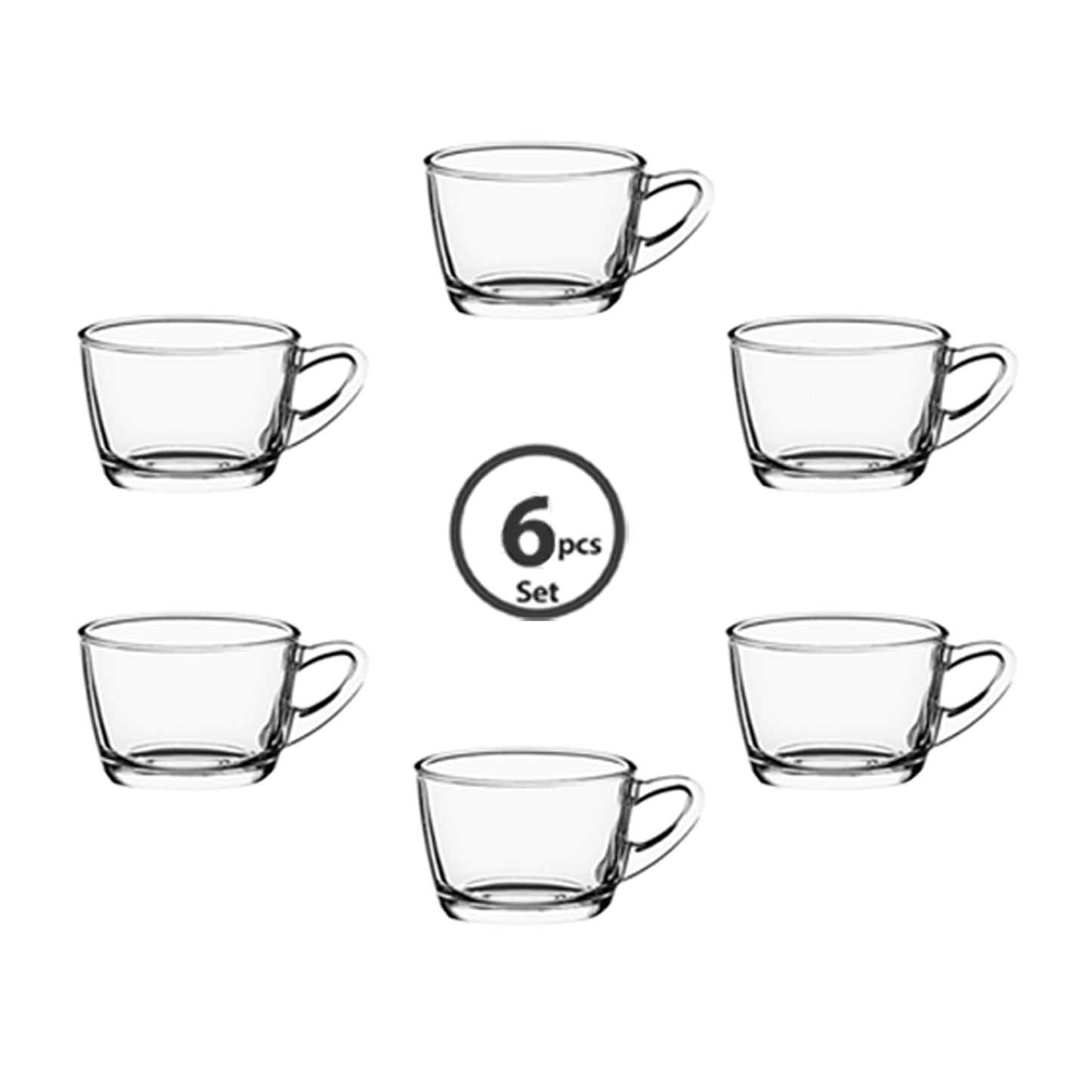 6pcs set porto 90ml glass espresso coffee cups