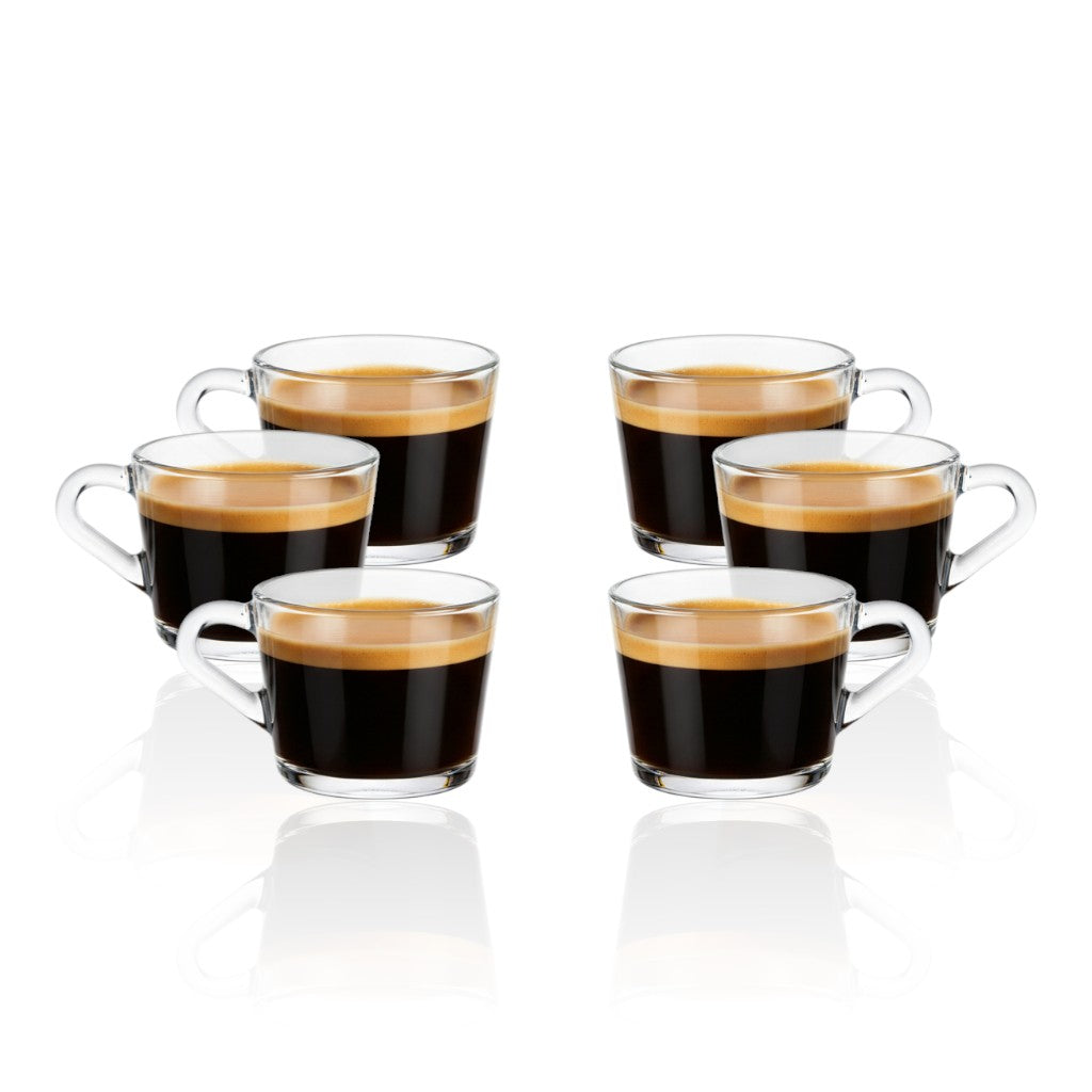 6pcs set porto 90ml glass espresso coffee cups