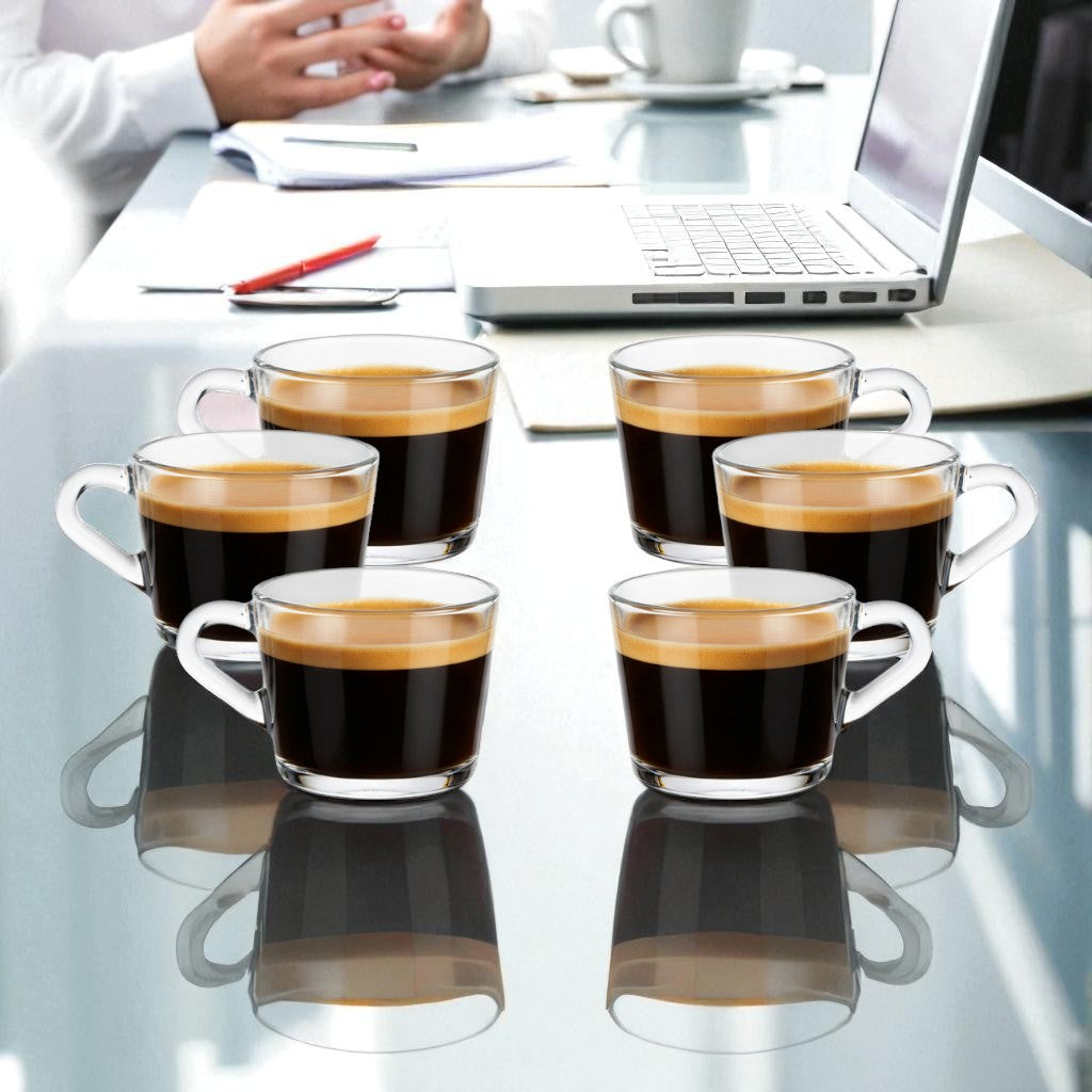 6pcs set porto 90ml glass espresso coffee cups