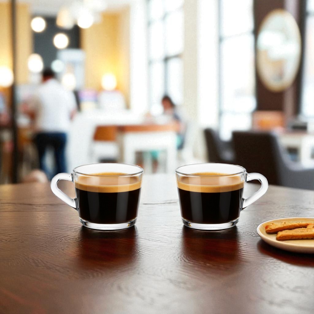 6pcs set porto 90ml glass espresso coffee cups