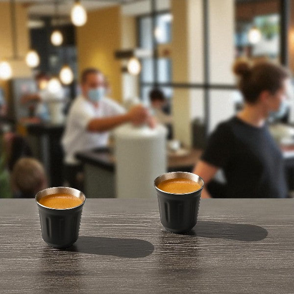 80 ml stainless steel double wall espresso cup