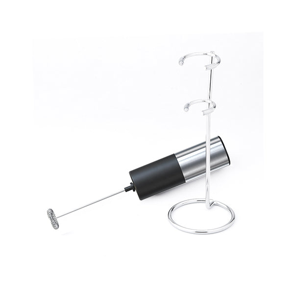 High speed battery operated electric milk frother with stand
