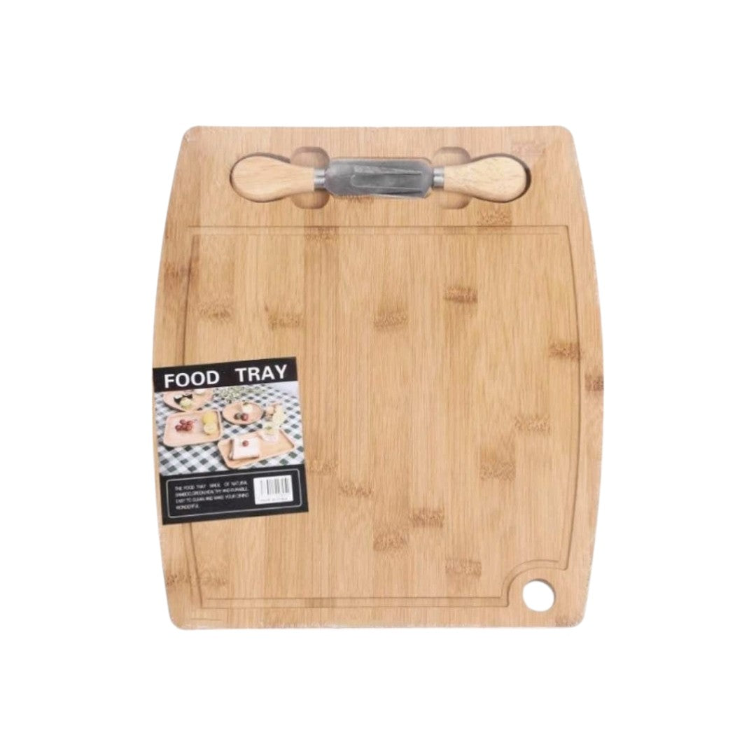Natural Bamboo rectangular cheese tray