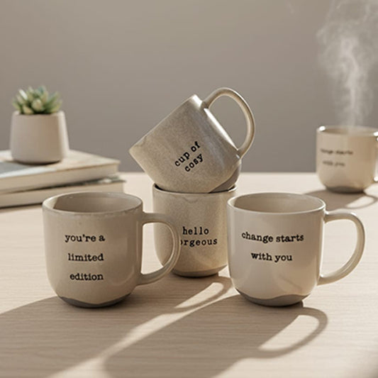 4pcs porcelain mugs in gift box set