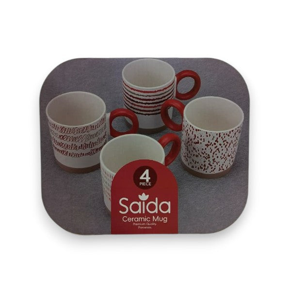 4pcs Modern ceramic mug gift set