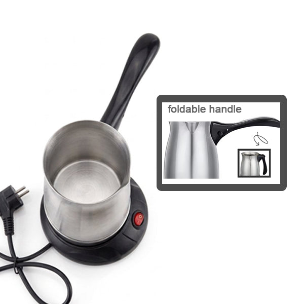 Stainless steel electric Turkish coffee maker With lid