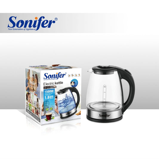 Sonifer 1.8L Glass electric kettle - 1500W