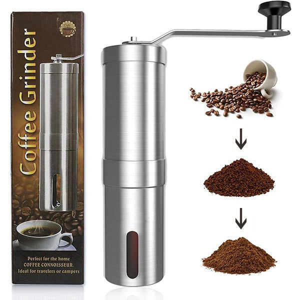 Stainless steel manual coffee grinder