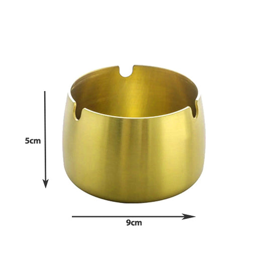 Stainless steel golden ashtray bowl