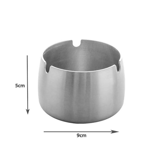 Stainless steel silver ashtray bowl