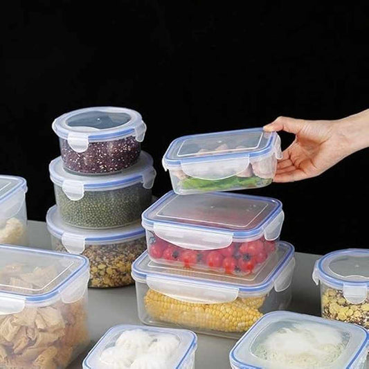 3 pcs rectangular Airtight plastic food storage containers