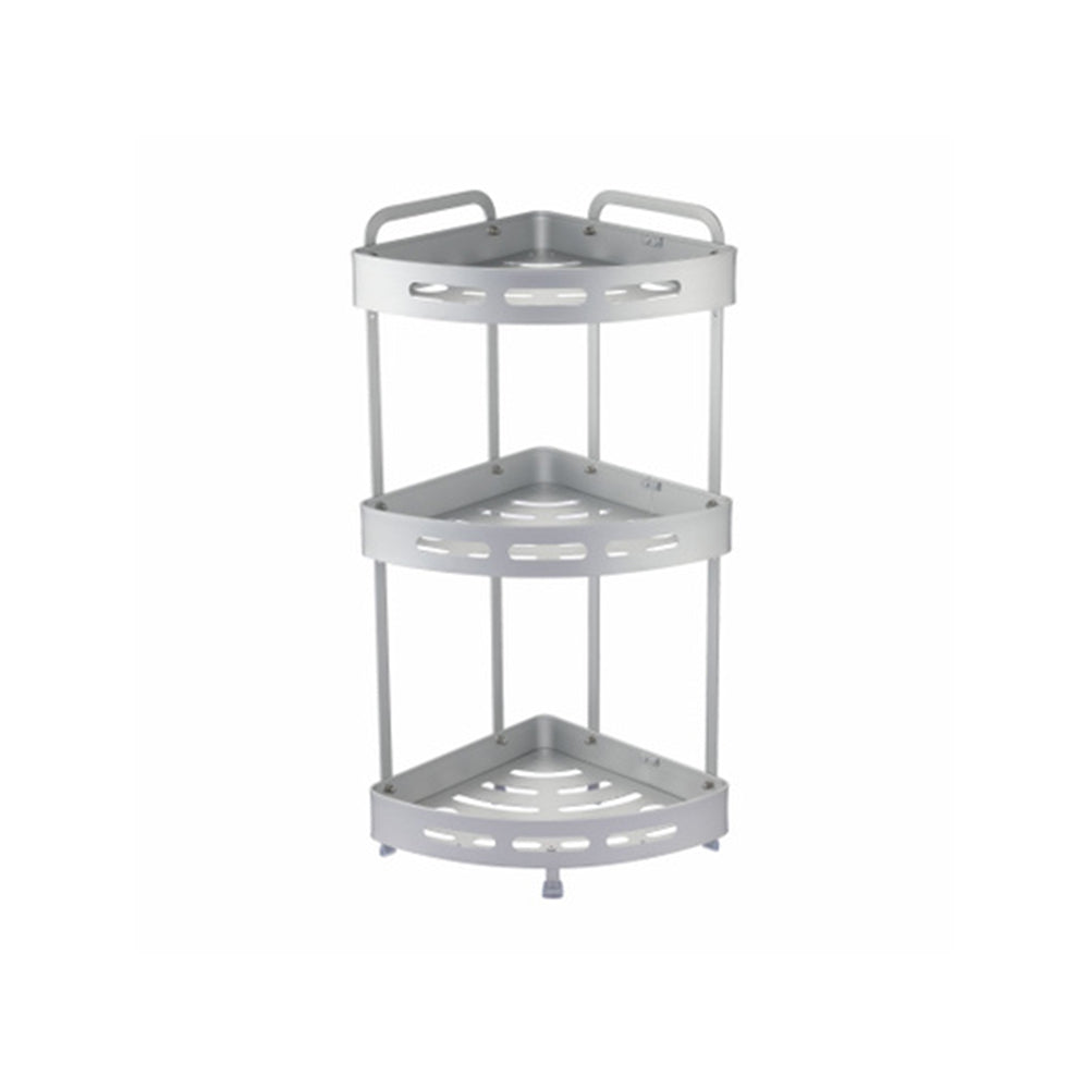 3-Tiers aluminum bathroom corner rack