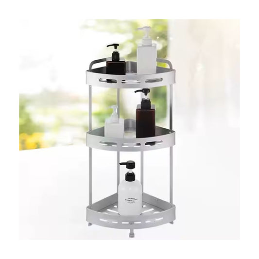 3-Tiers aluminum bathroom corner rack