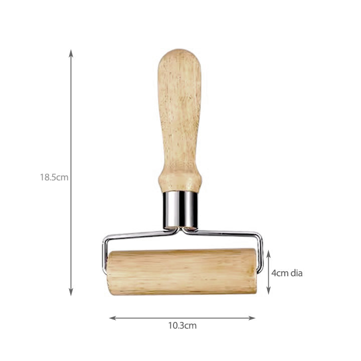 Bamboo rolling pin with handle
