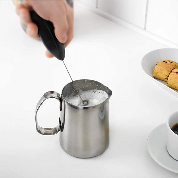 Portable Battery Operated Soft Stainless Steel Coffee Mixer Stirrer Handheld Milk Foam Maker