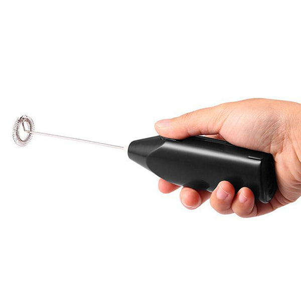 Portable Battery Operated Soft Stainless Steel Coffee Mixer Stirrer Handheld Milk Foam Maker