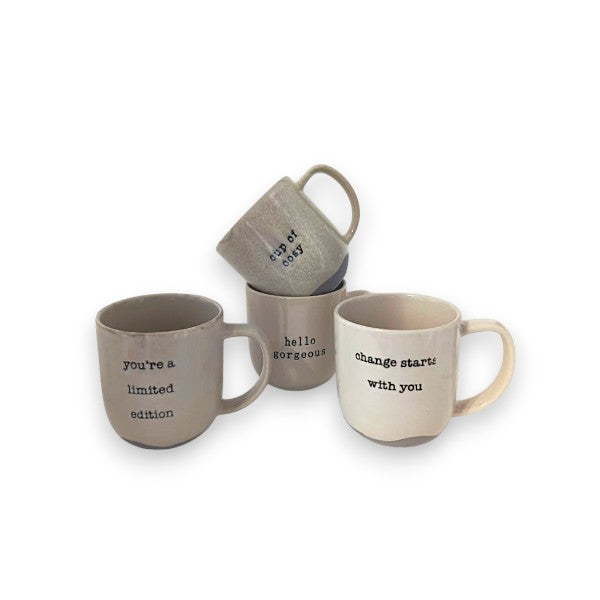 4pcs porcelain mugs in gift box set