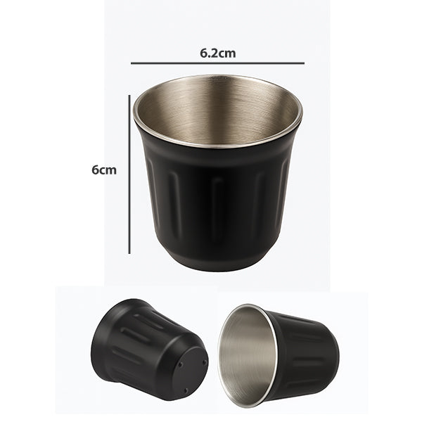 80 ml stainless steel double wall espresso cup
