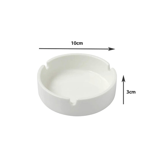 Porcelain round 10cm ashtray