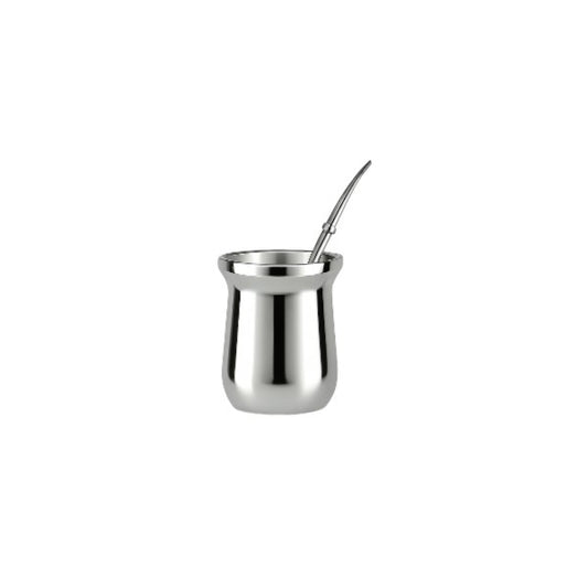 100 ml yerba mate glossy colored double wall stainless steel cup + straw