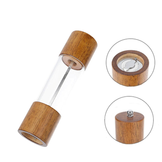 Wooden manual pepper grinder