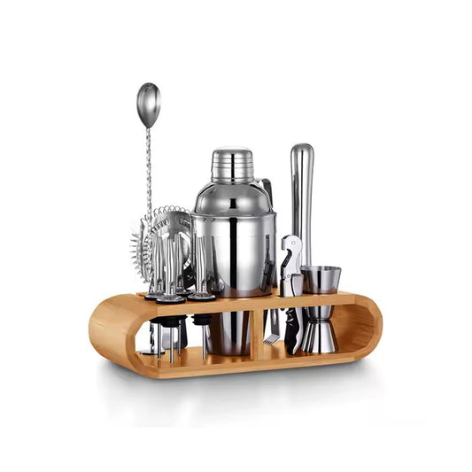 High quality stainless steel 12 pcs Cocktail shaker set