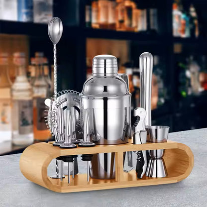 High quality stainless steel 12 pcs Cocktail shaker set