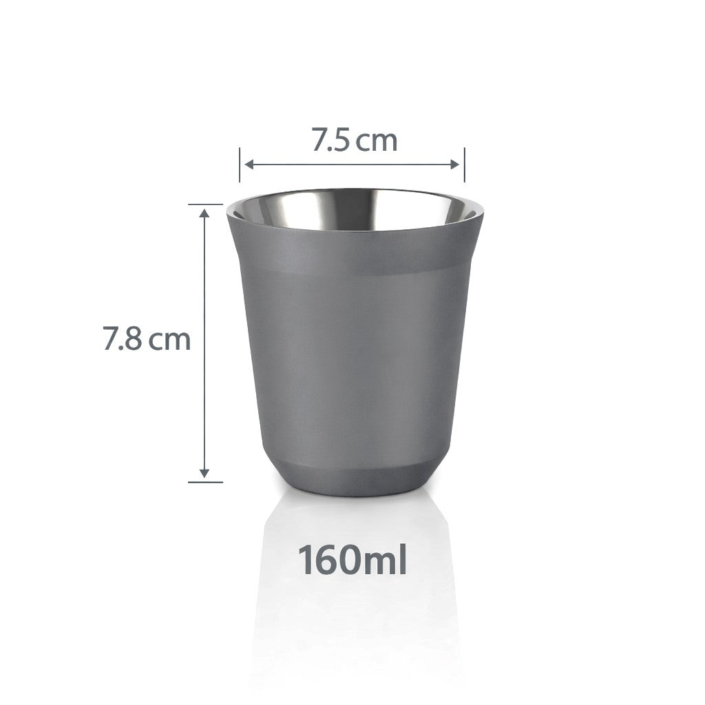 160 ml  Double wall stainless steel coffee cup