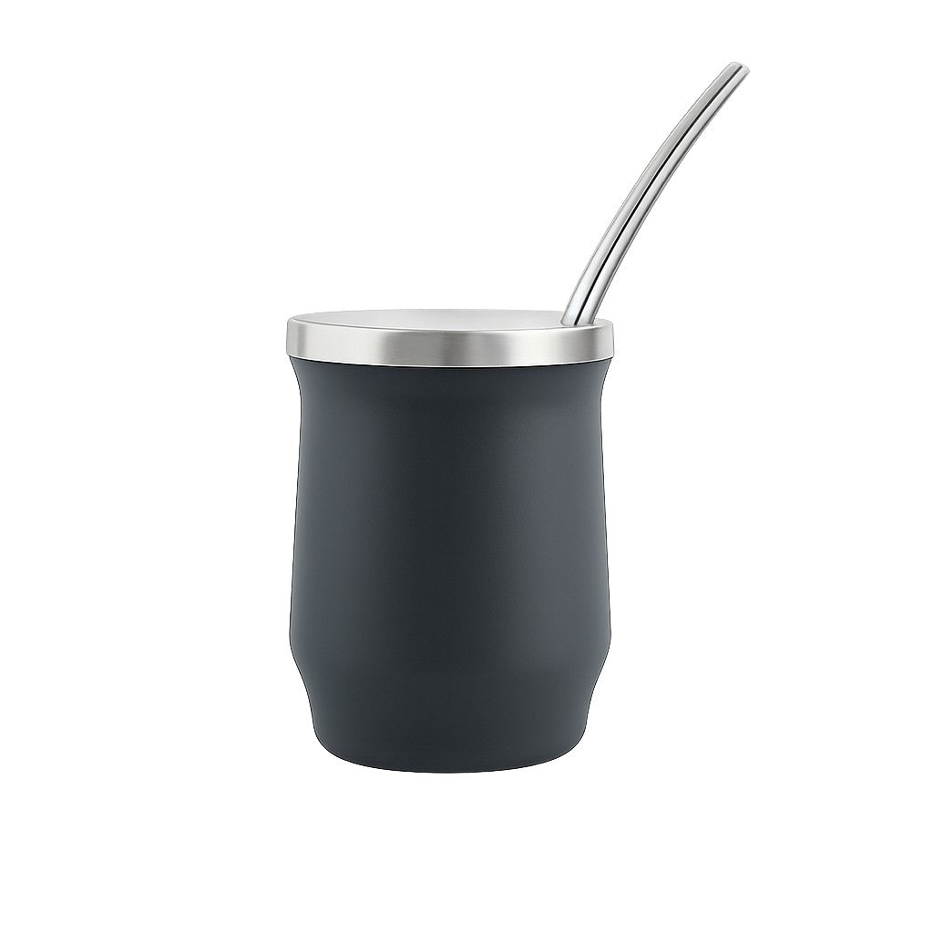 180ml yerba mate colored double wall stainless steel + straw