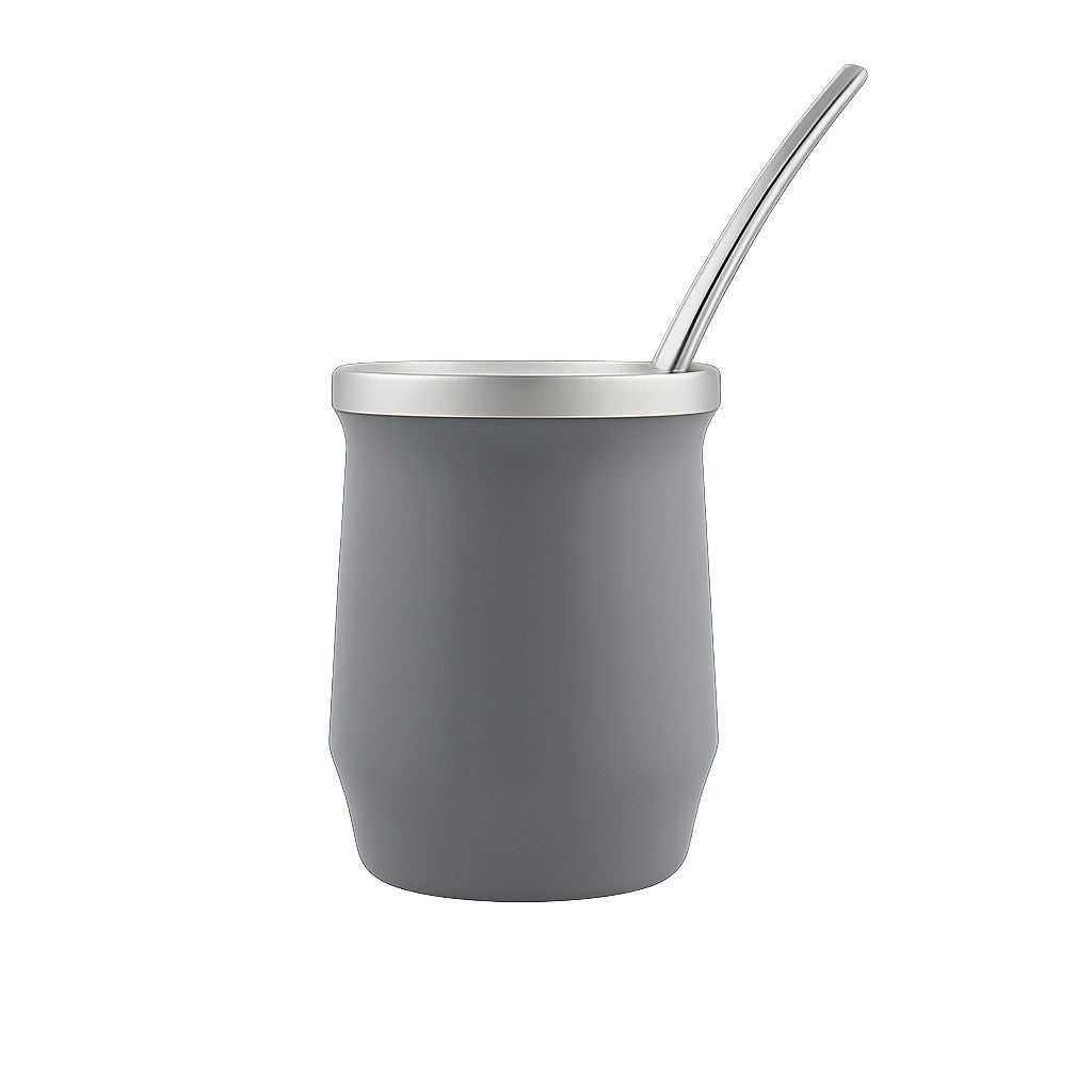 180ml yerba mate colored double wall stainless steel + straw