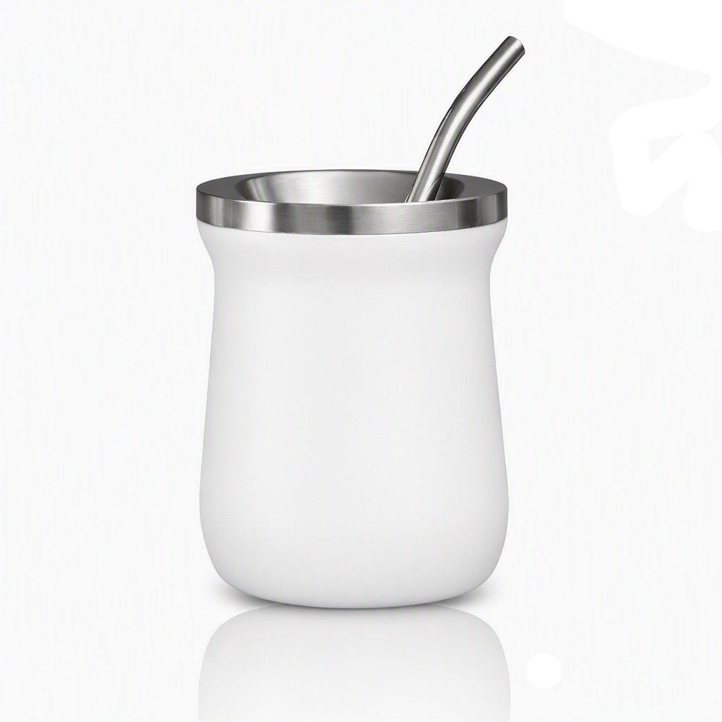 260 ml yerba mate colored double wall stainless steel + straw