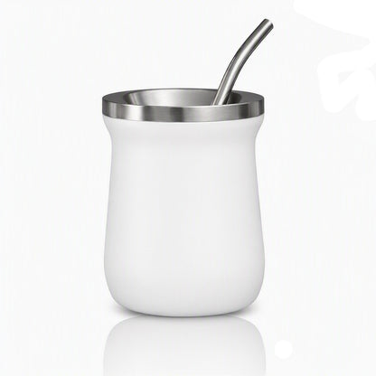 260 ml yerba mate colored double wall stainless steel + straw