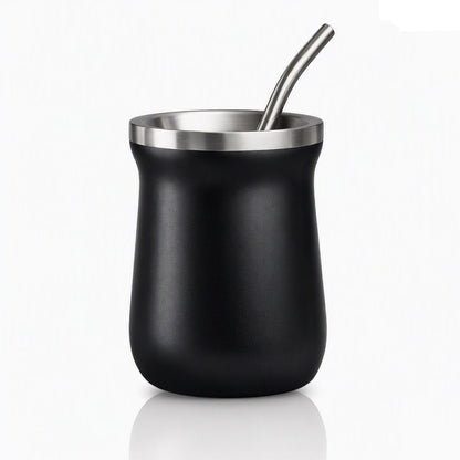 260 ml yerba mate colored double wall stainless steel + straw