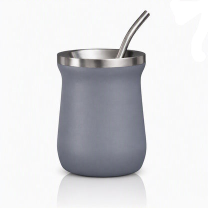 260 ml yerba mate colored double wall stainless steel + straw