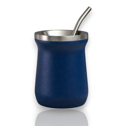 260 ml yerba mate colored double wall stainless steel + straw