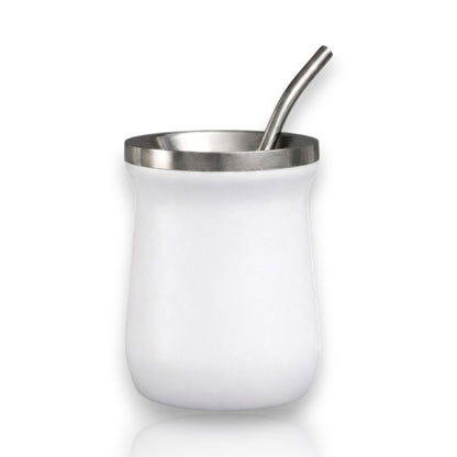 260 ml yerba mate colored double wall stainless steel + straw