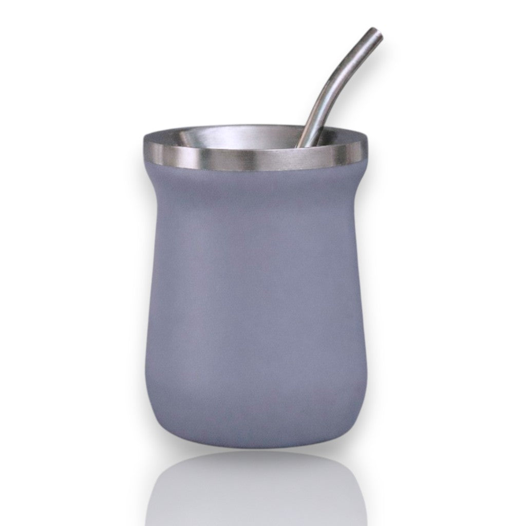 260 ml yerba mate colored double wall stainless steel + straw