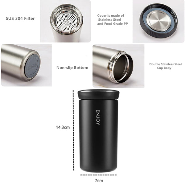 300ml Stainless steel double wall thermal insulated travel mug