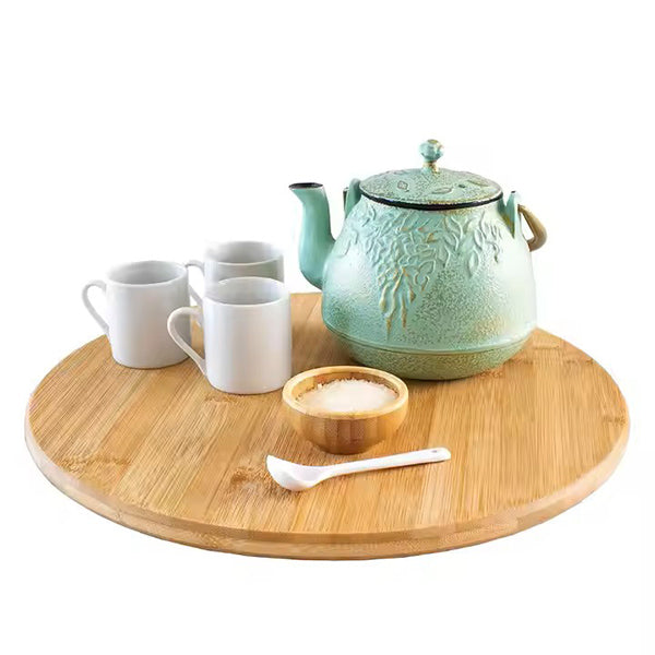 Natural Bamboo 360 degree food turntable