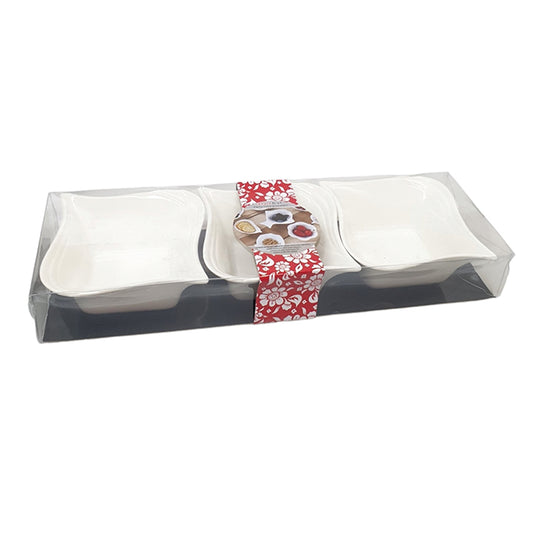 3pcs porcelain serving bowl set 4 - Cash on Delivery Lebanon